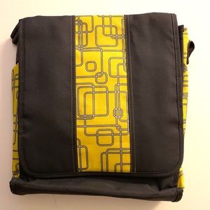 GRAY / YELLOW IKEA NYLON MESSENGER BAG